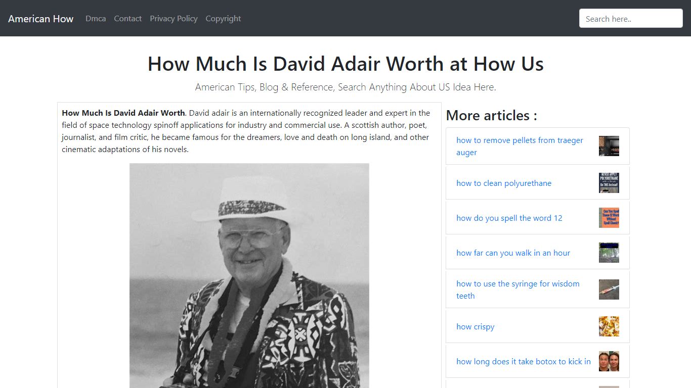 How Much Is David Adair Worth at How Us - vip.wonderworld.my.id